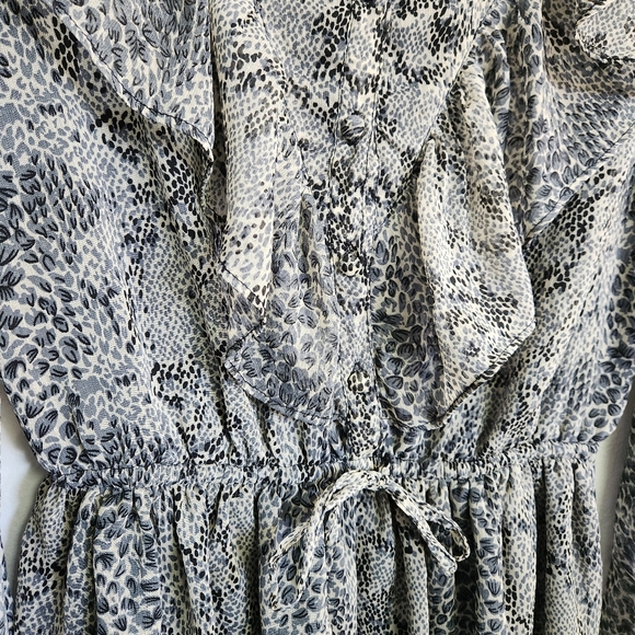 Walter Baker Grey Chiffon Snake Blouse - Picture 4 of 5